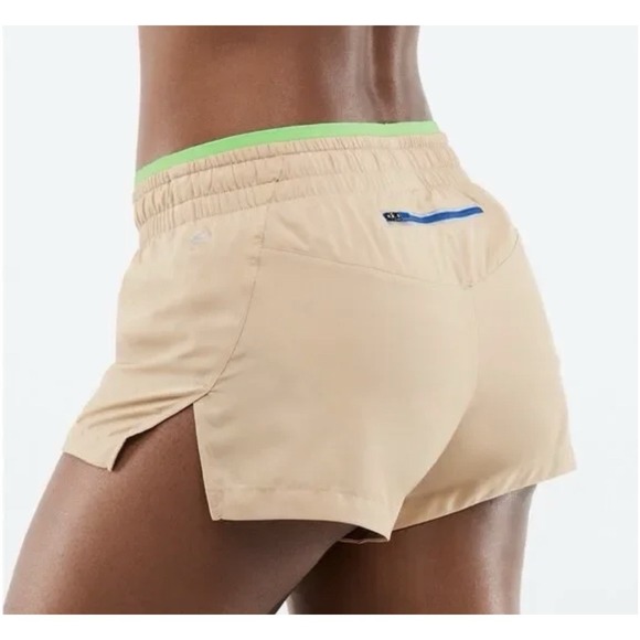 Fabletics Pants - Fabletics The Breath Run Shorts Khaki Athleisure Sport Workout Running Large NWT